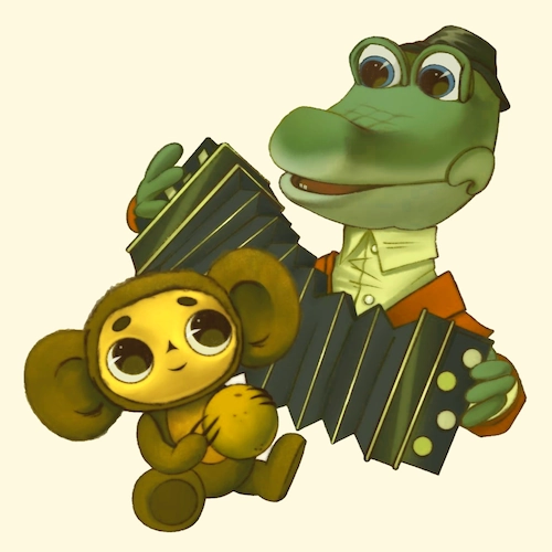Crocodile Gena and Cheburashka