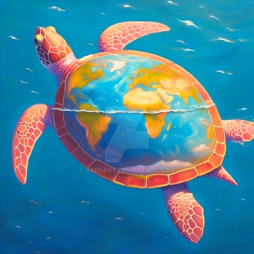 Turtle representing Earth